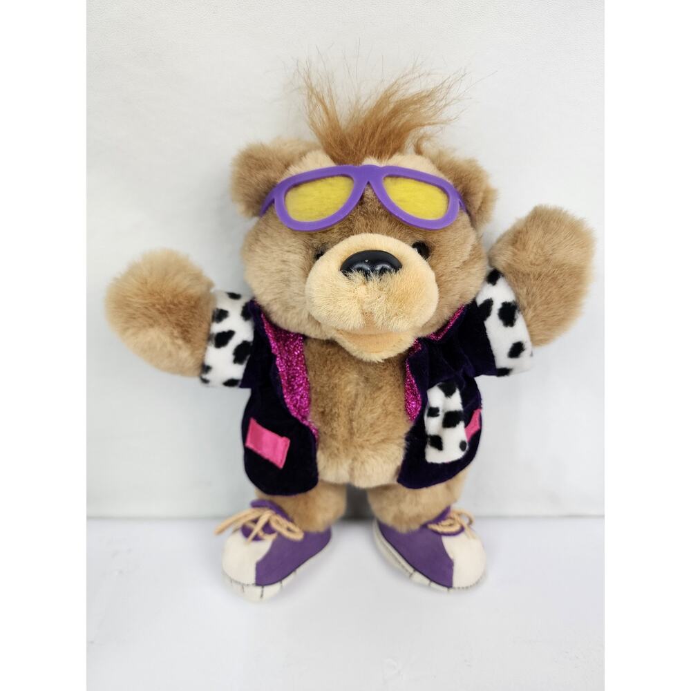 10" Teddy Grahams Stuffed Plush Bear w/sunglasses & Velvet Jacket Nabisco